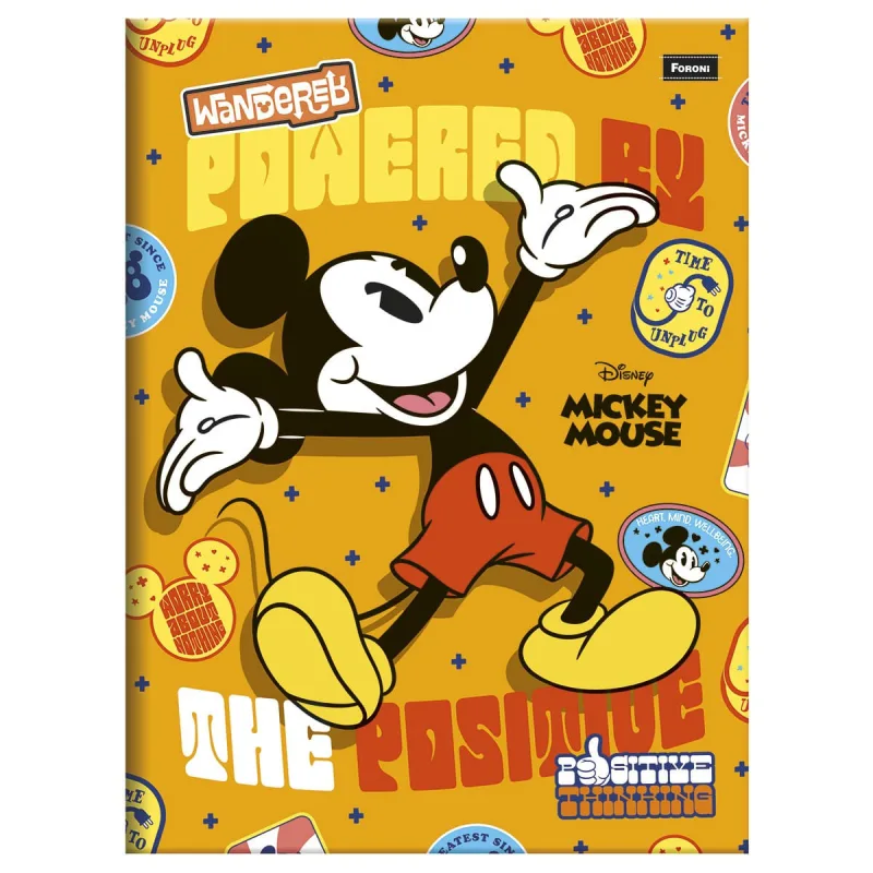 CADERNO DE BROCHURA MICKEY VINTAGE C/ 80 FOLHAS - SORTIDO - FORONI - Material-escolar