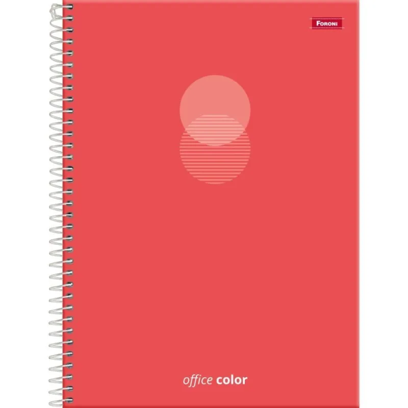 Caderno 10X1 Capa Dura Office Color 160F - FORONI - Papelaria