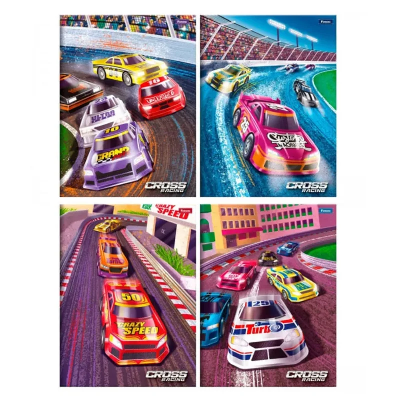 Caderno Brochurão Foroni Cross Racing 80 Folhas