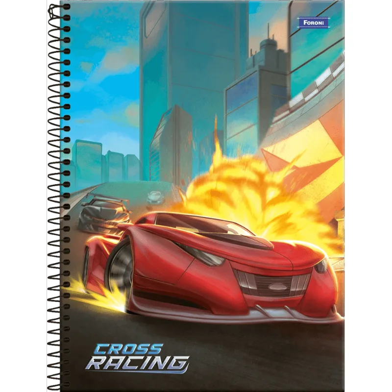 Caderno Foroni Universitário Cross Racing 10x1 160 Folhas