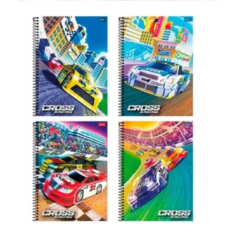 Caderno Espiral Capa Dura - 15x1 - Cross Racing - 240 Folhas - Foroni - FORONI - Livros E Papelaria