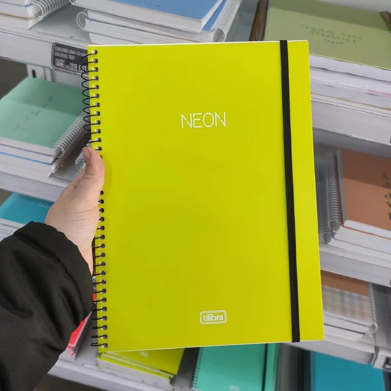 Caderno Universitário 10 Matérias 160 Folhas Foroni Capa Dura Fluor Mix Soft - Foroni - Papelaria