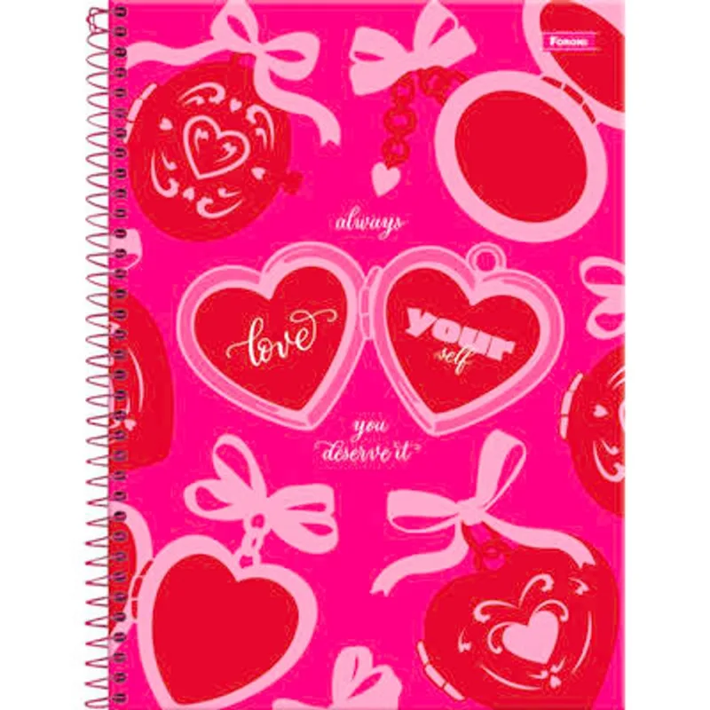 Caderno Pink Power Foroni 80 Folhas un