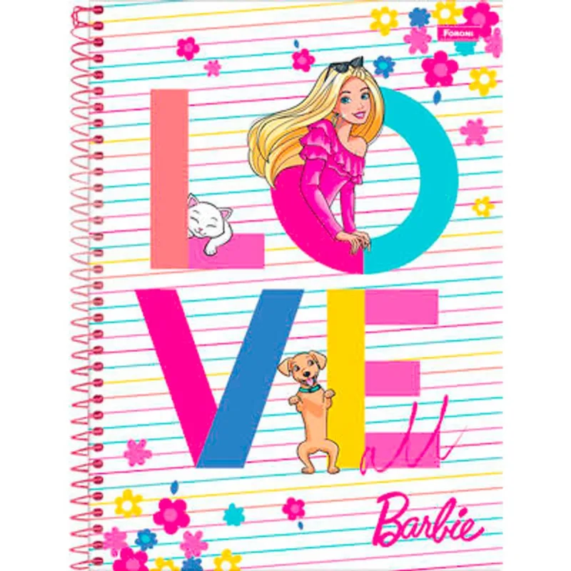 Caderno Barbie Teens Foroni 160 folhas un