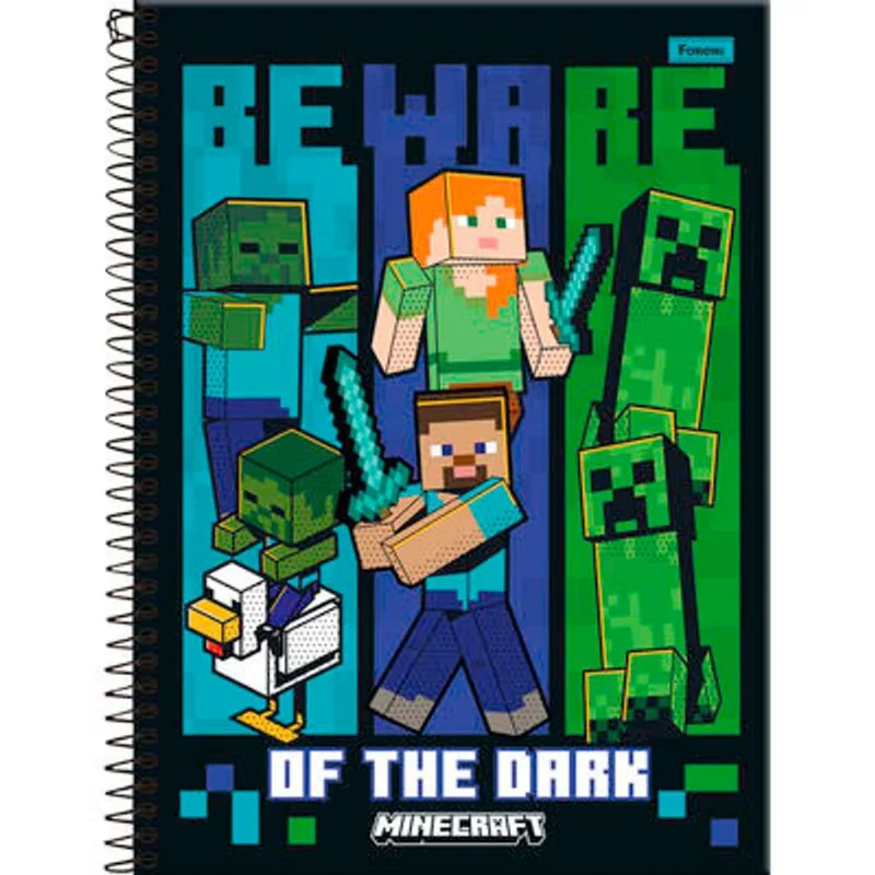 Caderno Minecraft Foroni 80 Folhas un