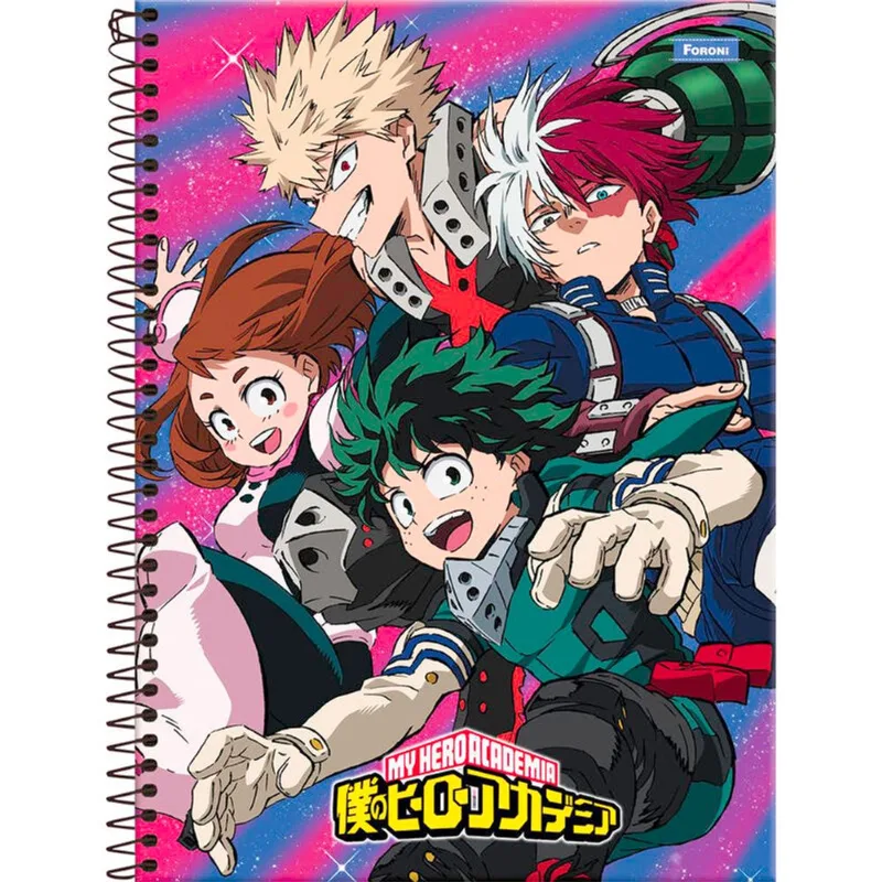 Caderno My Hero Academia Foroni 80 folhas un
