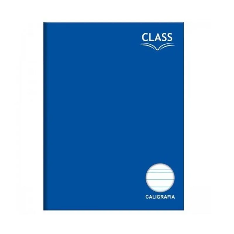 Caderno Brochura Pequeno Caligrafia Capa Dura 80 Folhas Azul