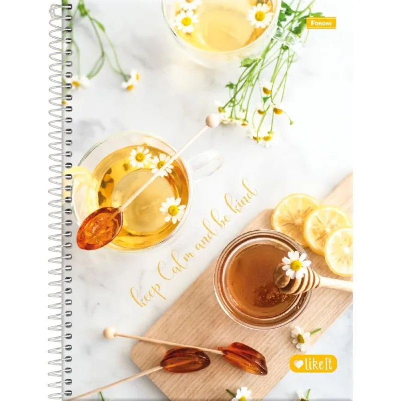 Caderno 10X1 Capa Dura Like IT 160FLS. - FORONI - Papelaria