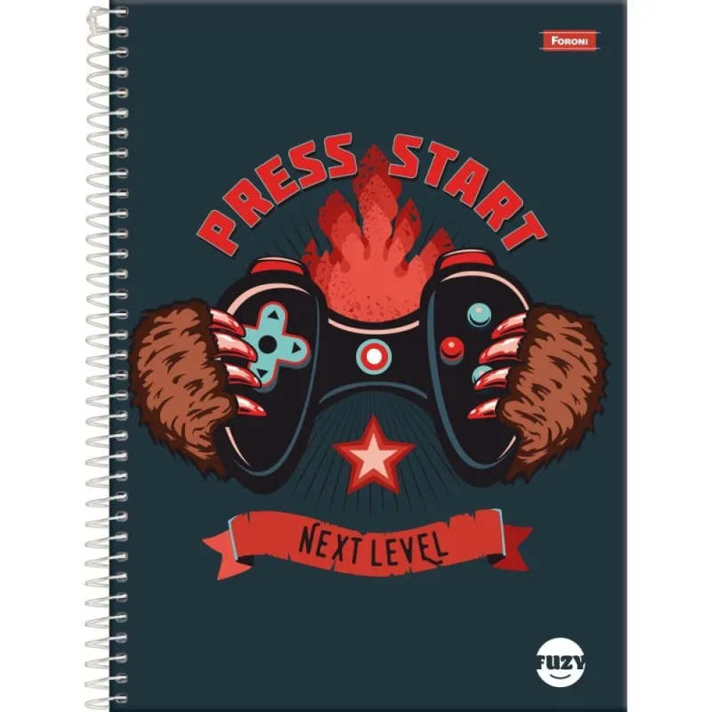 Caderno 10X1 Capa Dura FUZY 160FLS. - FORONI - Papelaria
