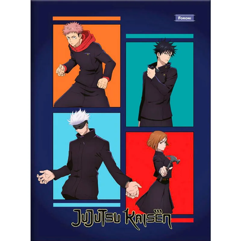Caderno Jujutsu Foroni Costurado 80 folhas un