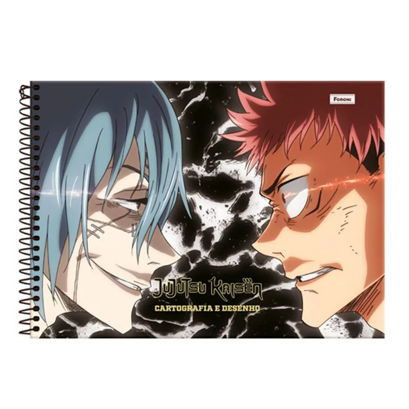 Caderno Foroni Cartografia Jujutsu Kais 80 Folhas