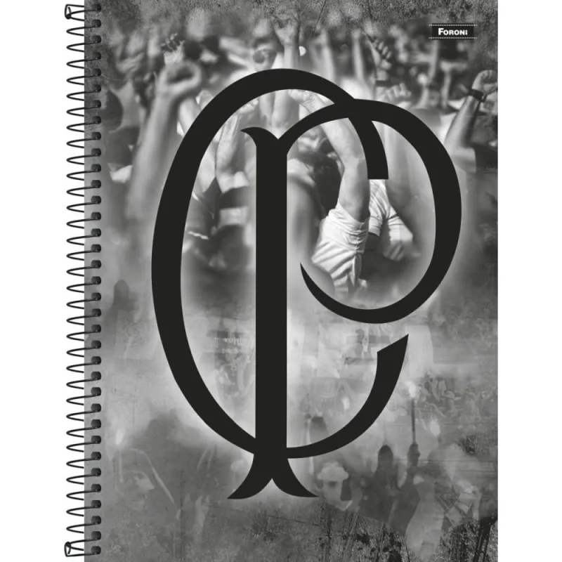 Caderno 10X1 Capa Dura Corinthians 160FLS. - FORONI - Papelaria