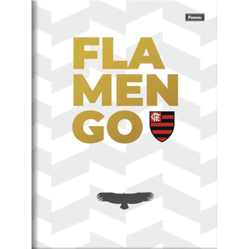 Caderno Brochurao Capa Dura Flamengo 80F - FORONI - Papelaria