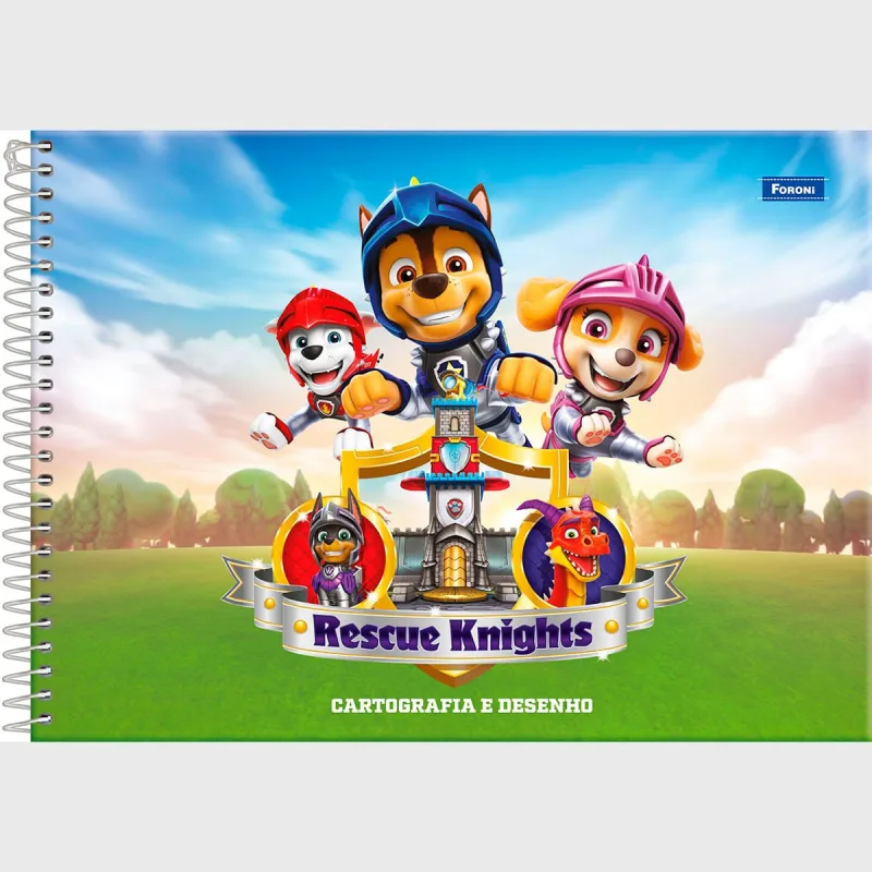CADERNO CARTOG CD PATRULHA CANINA C/80 FOLHAS - FORONI - Material-escolar