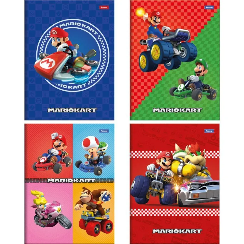 Caderno Brochurão 80 Folhas Super Mario - LC - Papelaria