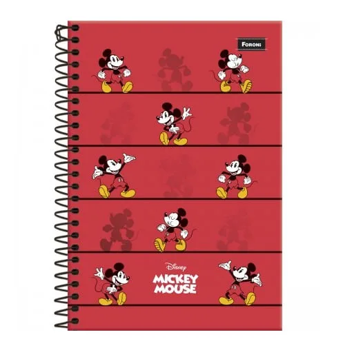 Caderno Colegial 10 Matérias 160 Folhas Mickey Mouse - LC - Papelaria