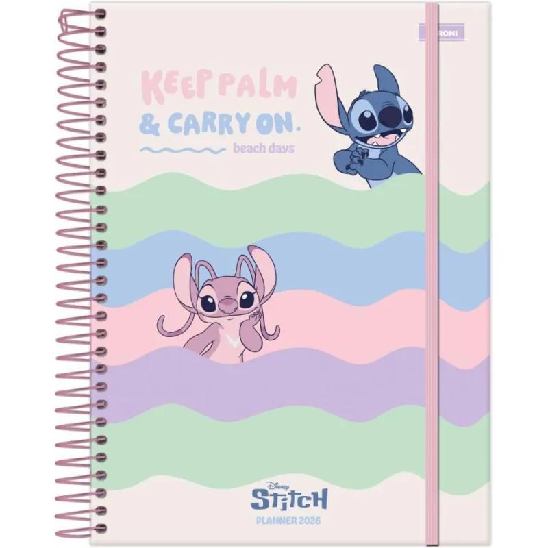AGENDA/PLANNER 2024 STITCH 80F.177X240CM - FORONI - Papelaria