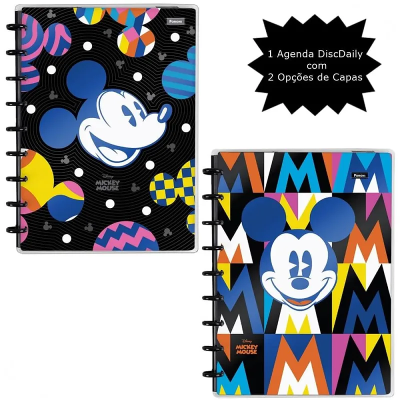 Agenda 2025 DiscDaily Mickey  80 Folhas 17,7mmx24mm - Foroni - FORONI - Papelaria