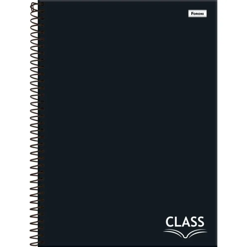 Caderno 15X1 Capa Dura CLASS Preto 240F PCT.C/02 - FORONI - Papelaria