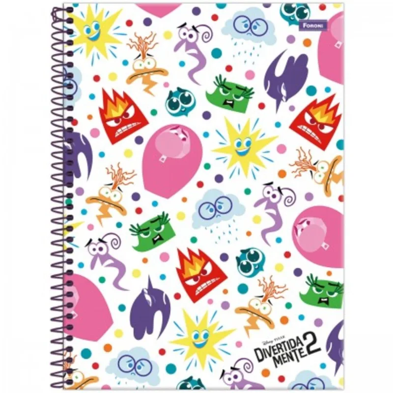 Caderno Universitário Foroni Divertidamente 240 Folhas - Foroni - Utilidades E Casa
