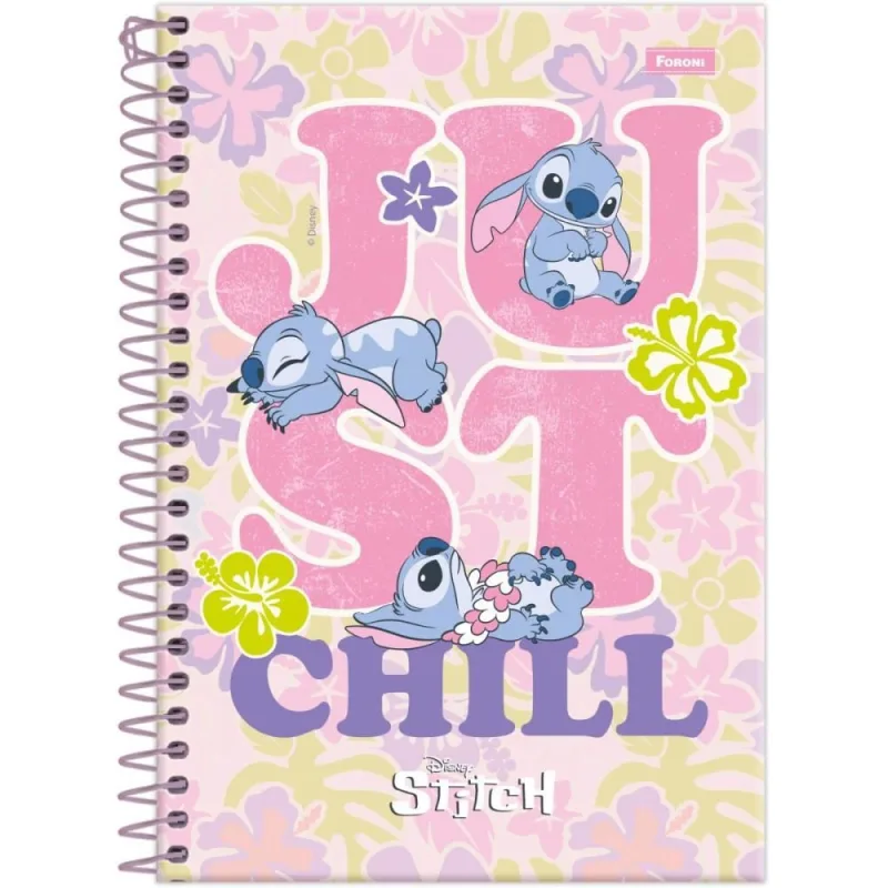 Caderno Espiral 1/4 Capa Dura STITCH 80F PCT.C/05 - FORONI - Papelaria