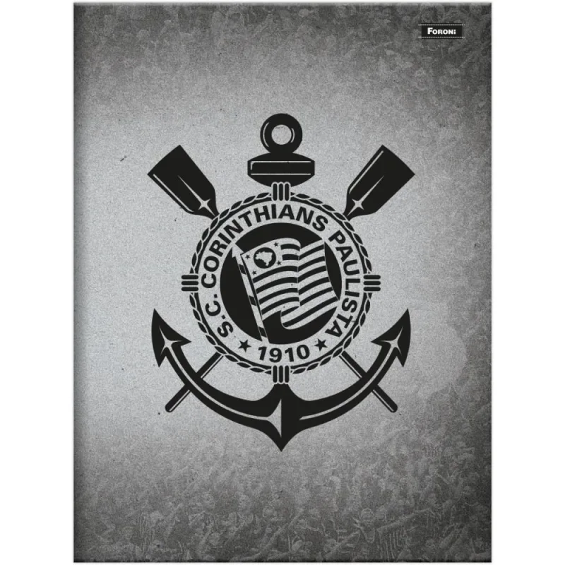Caderno Brochurao Capa Dura Corinthias 80F PCT.C/05 - FORONI - Papelaria