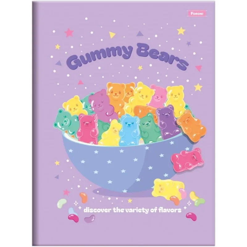 Caderno Brochurao Capa Dura Sugar RUSH 80F PCT.C/05 - FORONI - Papelaria