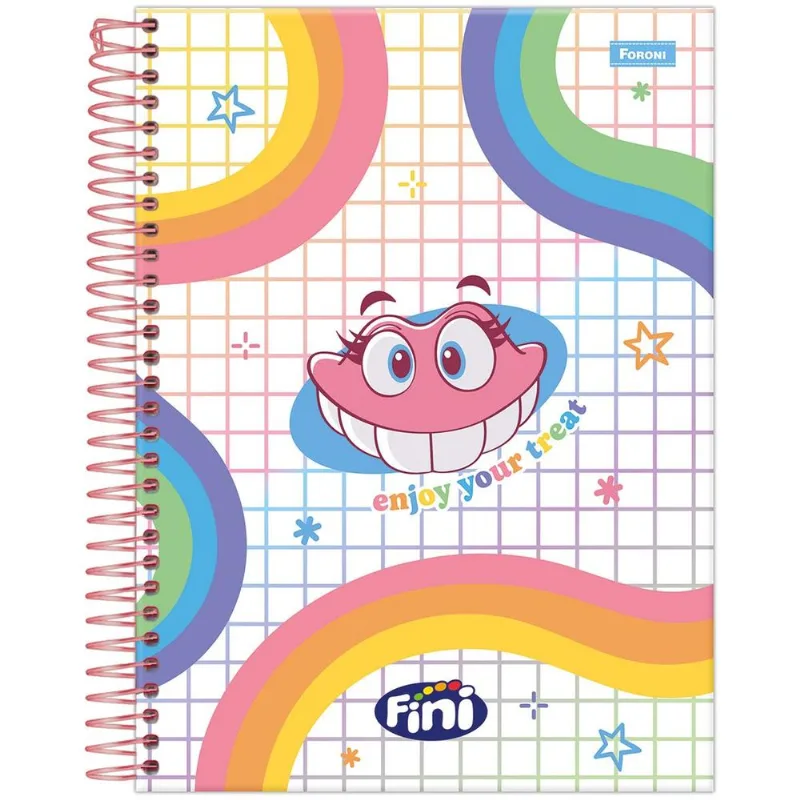 Caderno Colegial 1x1 80 Folhas Capa Dura Fini