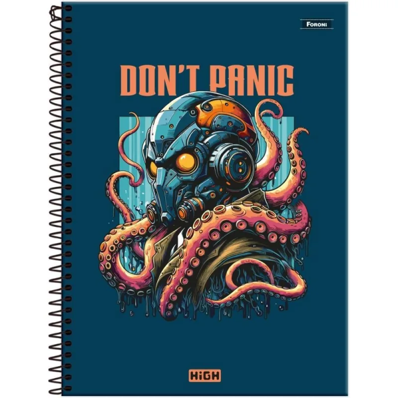 Caderno 01X1 Capa Dura HIGH Masculino 80F PCT.C/04 - FORONI - Papelaria