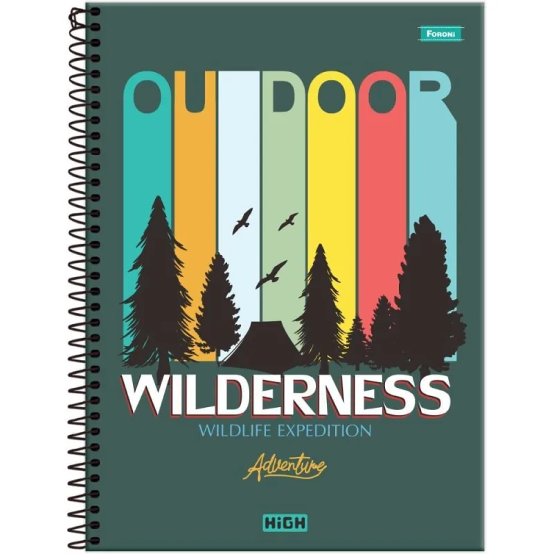Caderno 10X1 Capa Dura HIGH Masculino 200F PCT.C/04 - FORONI - Papelaria