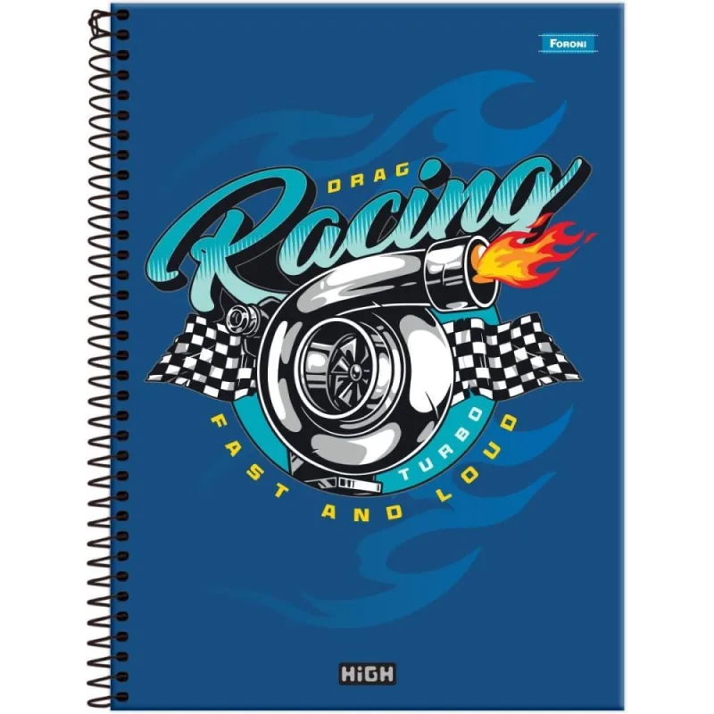 Caderno 15X1 Capa Dura HIGH Masculino 240F PCT.C/02 - FORONI - Papelaria