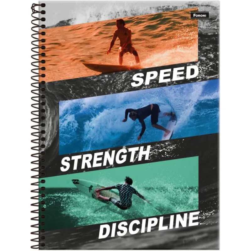 Caderno 10X1 Capa Dura Freewave 160F PCT.C/04 - FORONI - Papelaria
