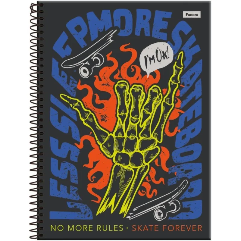 Caderno 10X1 Capa Dura DRIP 160F PCT.C/04 - FORONI - Papelaria