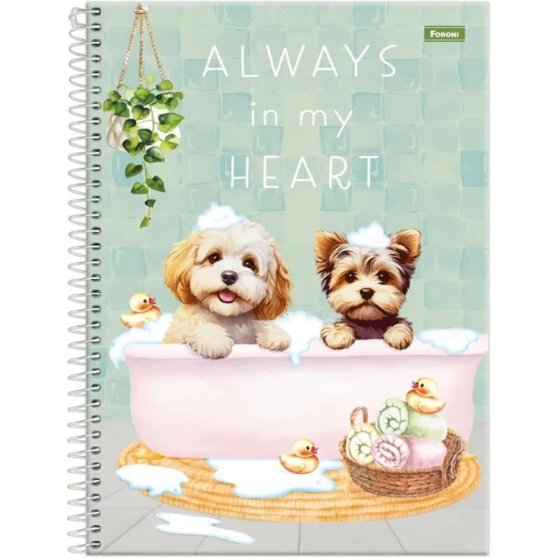 Caderno 01X1 Capa Dura Furfriends 80F PCT.C/04 - FORONI - Papelaria