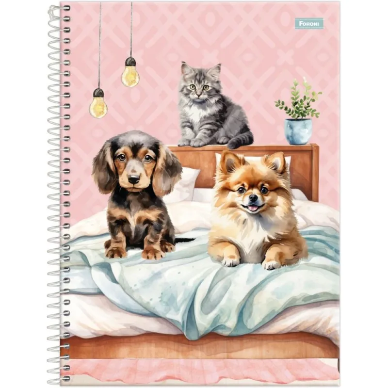Caderno 10X1 Capa Dura Furfriends 160F PCT.C/04 - FORONI - Papelaria