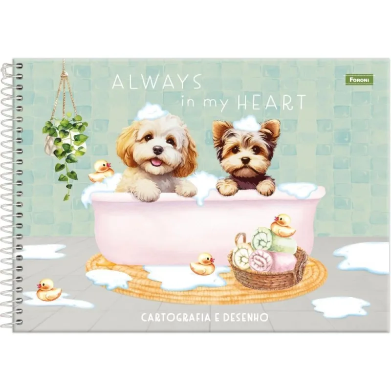 Caderno Desenho UNIV Capa Dura Furfriends 80F PCT.C/05 - FORONI - Papelaria