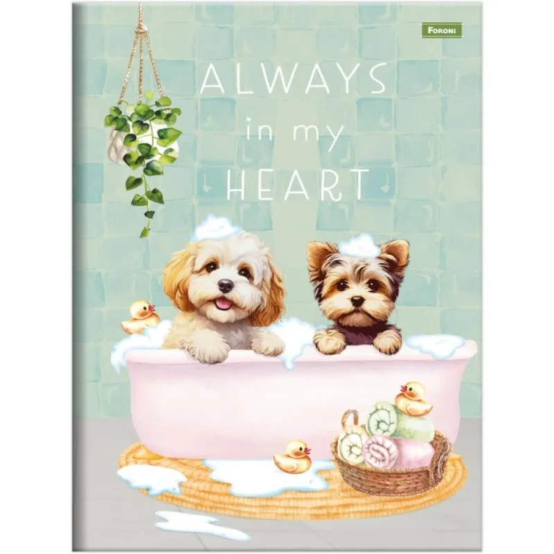 Caderno Brochurao Capa Dura Furfriends 80F PCT.C/05 - FORONI - Papelaria