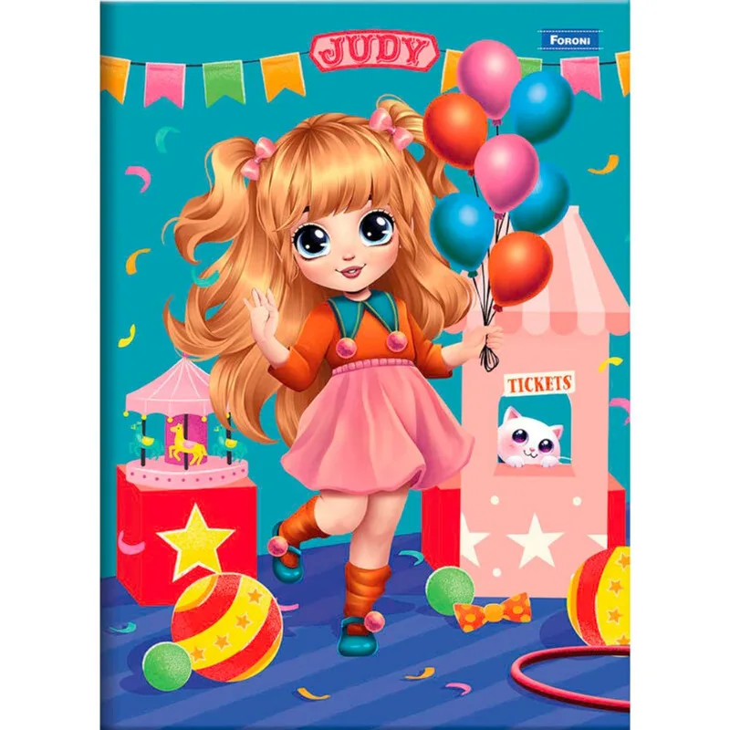 Caderno Judy Foroni 1/4 80 folhas un