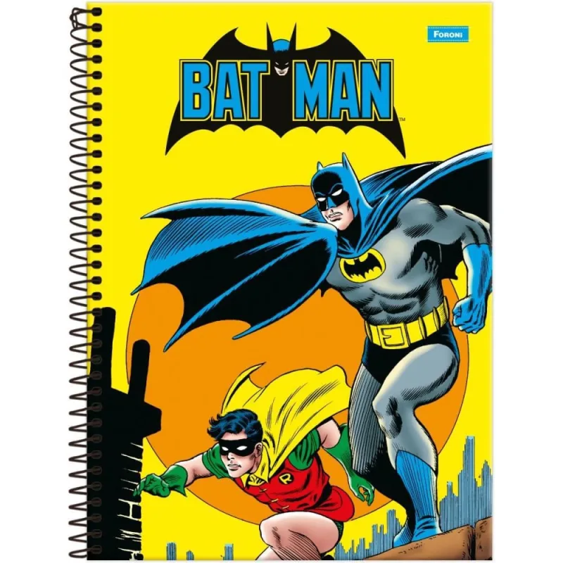 Caderno 10X1 Capa Dura Batman FIT 160FLS PCT.C/04 - FORONI - Papelaria