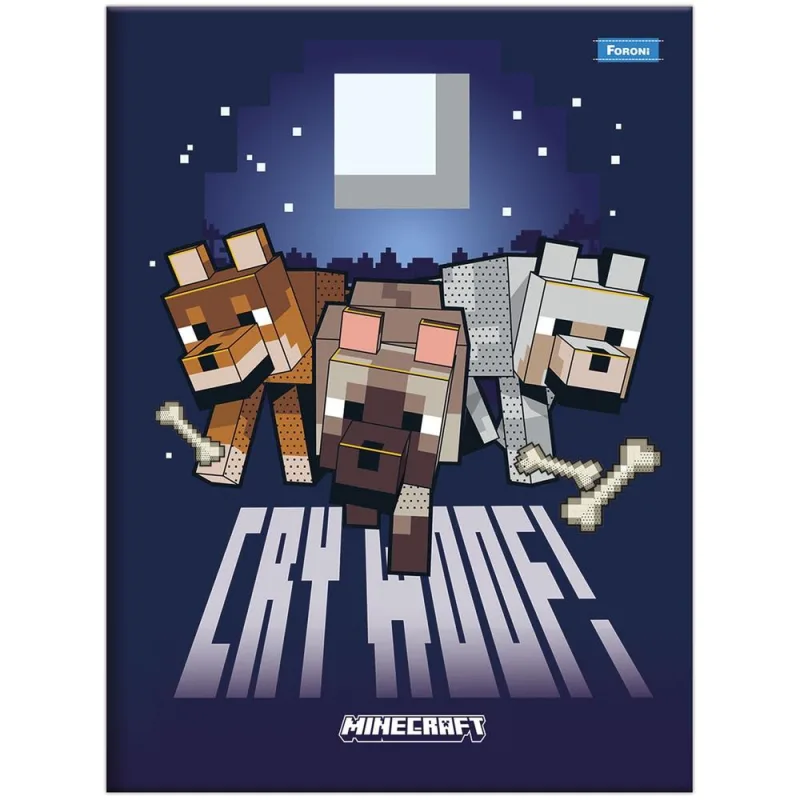 Caderno Linguagem Brochura 48 Folhas Minecraft - LC - Papelaria