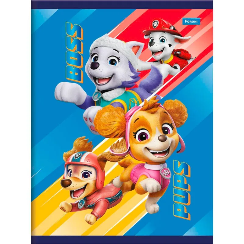 Caderno Patrulha Canina Foroni 80 folhas un