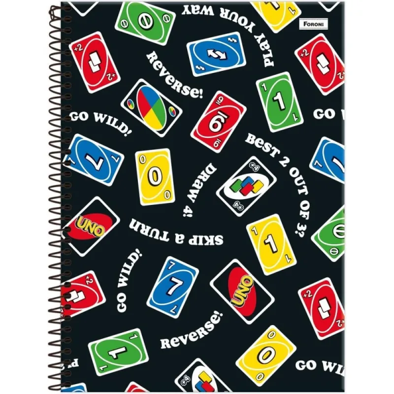 Caderno 10X1 Capa Dura UNO 160FLS PCT.C/04 - FORONI - Papelaria