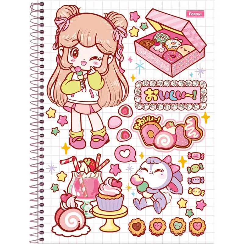 Caderno Doll Foroni 80 folhas un