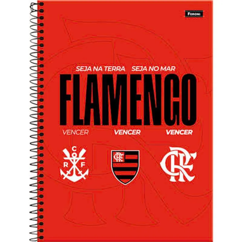 Caderno Flamengo Foroni 160 folhas un