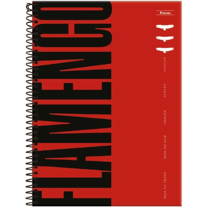 Caderno 10X1 Capa Dura Flamengo FIT 160F PCT.C/04 - FORONI - Papelaria