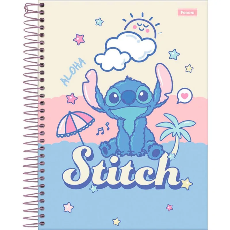 Caderno Stitch Foroni Papel Carta 80 folhas un