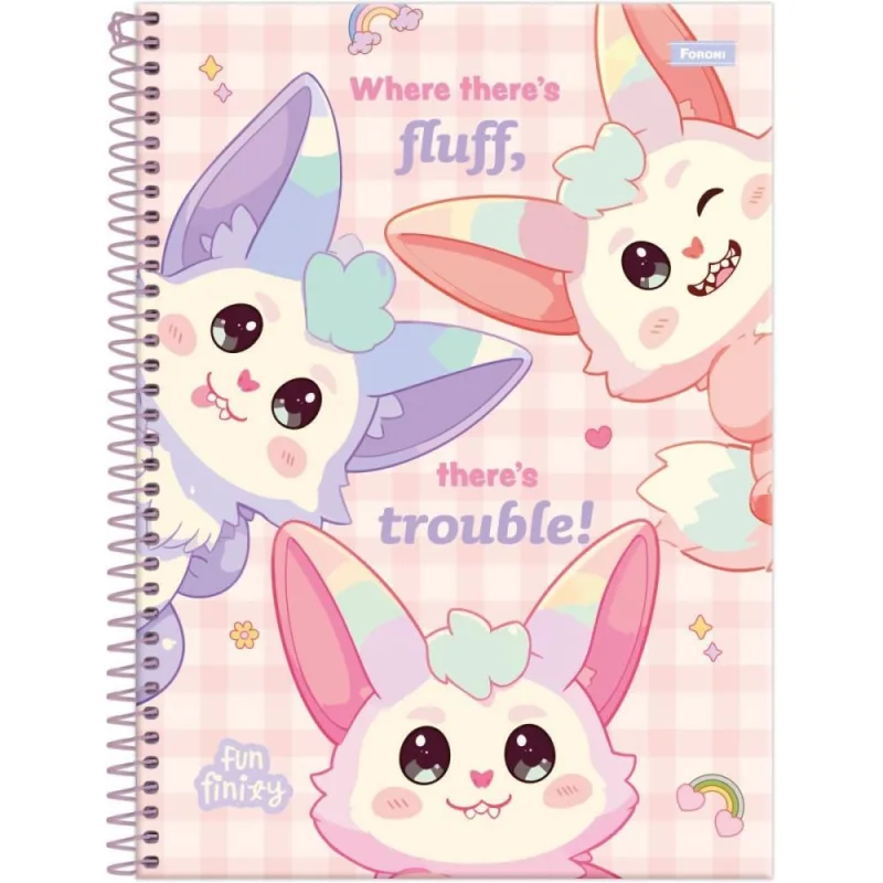 Caderno 01X1 Capa Dura Funfinily 80FLS PCT.C/04 - FORONI - Papelaria