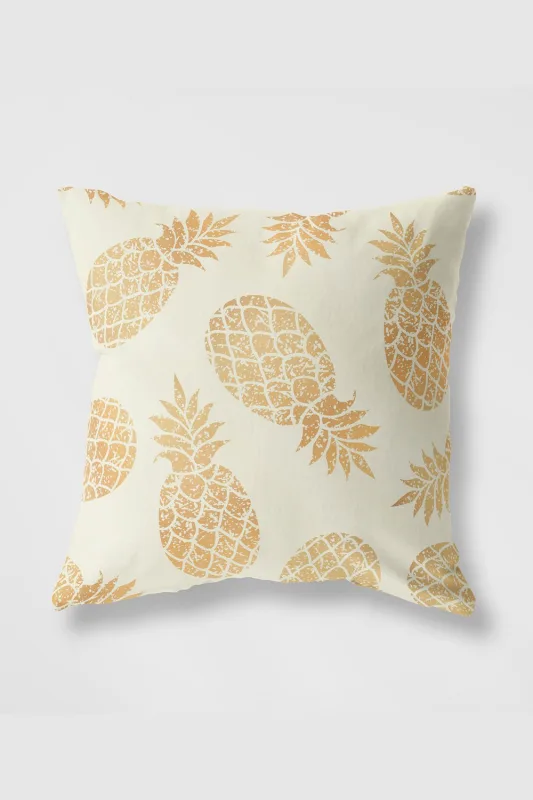 Capa De Almofada Abacaxi Gold 45cm - Não Informado - Decoração