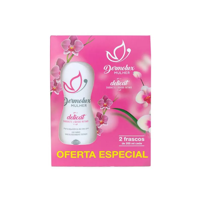 Kit Sabonete Intimo Dermolux Delicat 200ml