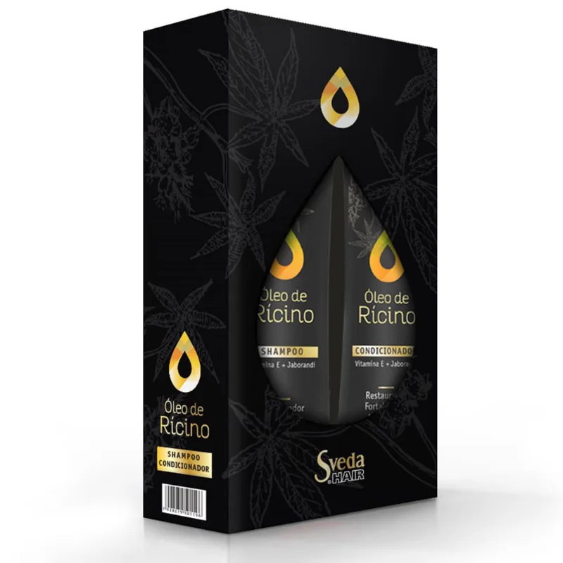 Kit Shampoo+Condicionador Sveda Hair Óleo de Rícino 300ml